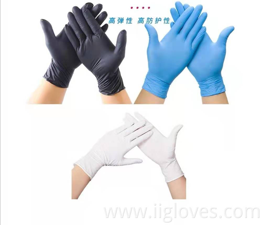 Cheap Black Powder Free Blended Nitrile Vinyl Synthetic Rubber Latex Nitrile Gloves Work Safety Touchntuff Lab Gloves